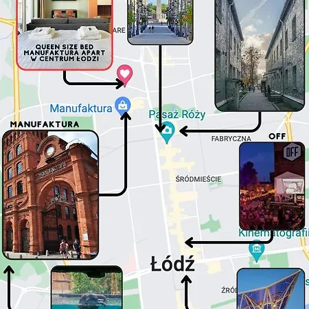 Queen Size Bed - Obok Manufaktury W Centrum Lodzi - Parking Gratis!!! * Lodz