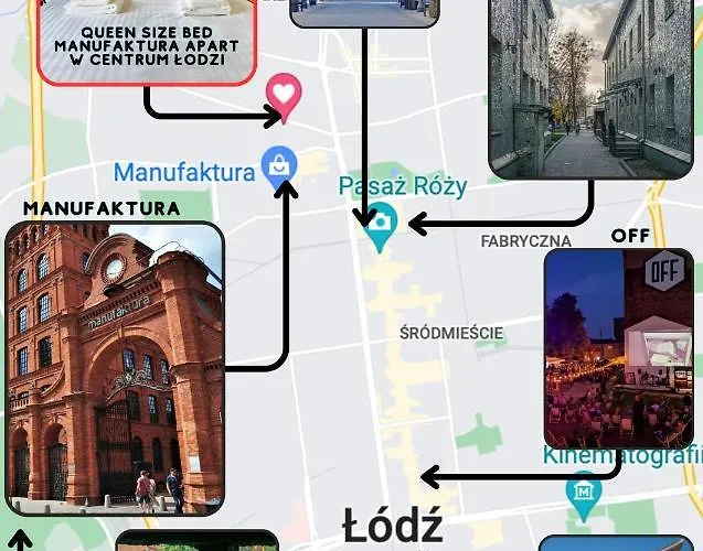 Queen Size Bed - Obok Manufaktury W Centrum Lodzi - Parking Gratis!!! * وودج